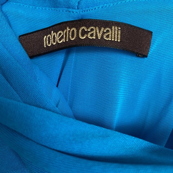 ROBERTO CAVALLI Blue Open-back Dress - Picture 9 of 9